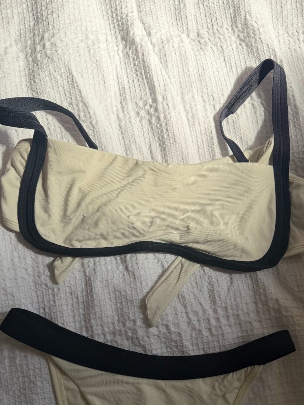 Monday Swimwear Santorini TOP ONLY - Ivory/Black